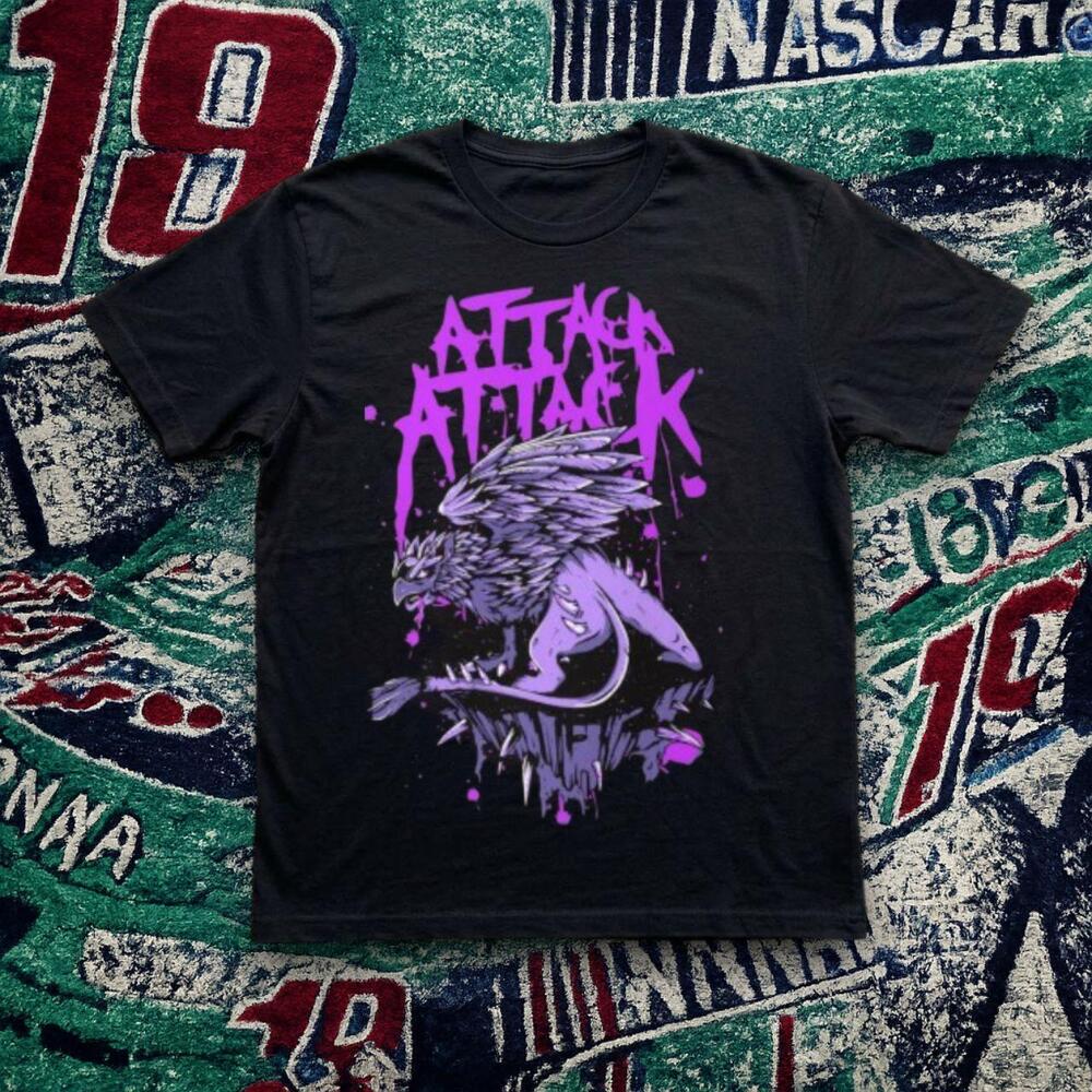 Attack Attack Purple Graphic Tee Black Unisex Metalcore Band Shirt